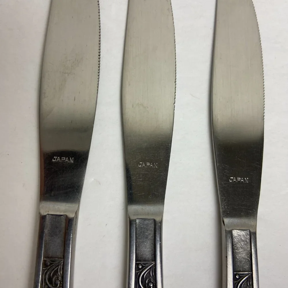 Mid Century Stainless Knife Set of 6 Made in Japan
